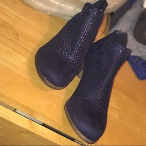 Women’s Navy Booties. NEW WITH TAGS.